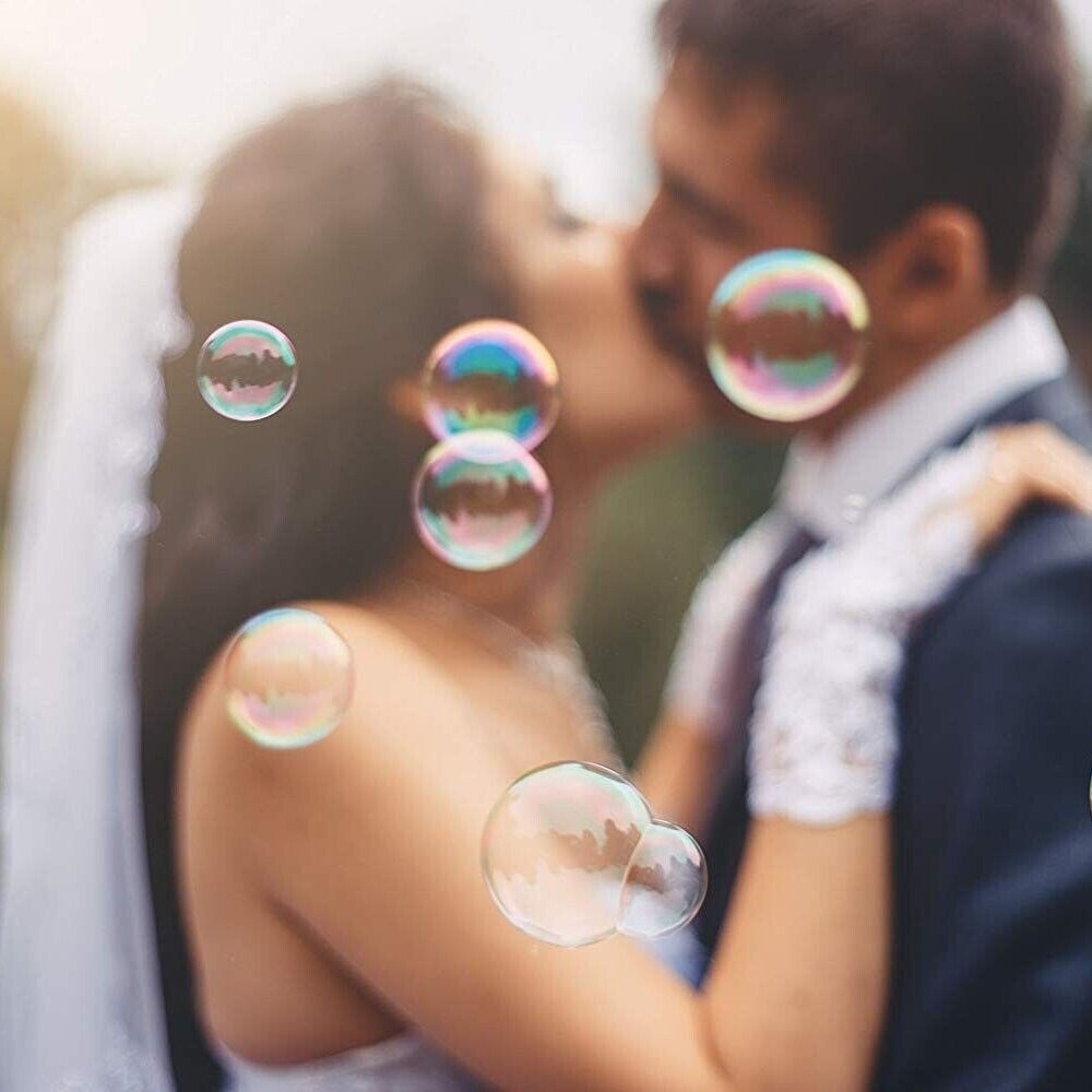 24 boccettini di bolle sapone per matrimonio con tappo a cuore trasparente flaconi