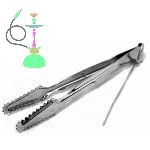Pinzetta in metallo per Narghile TONGS per Charcoal Hookah Shisha pinza pipa