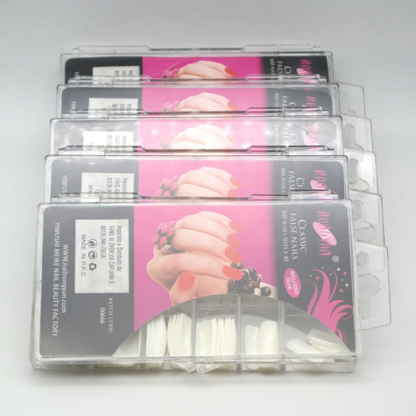 500 Tips Bianche senza Scalino Finte Nail Art Ricostruzione Unghie TIP NAIL 0-9