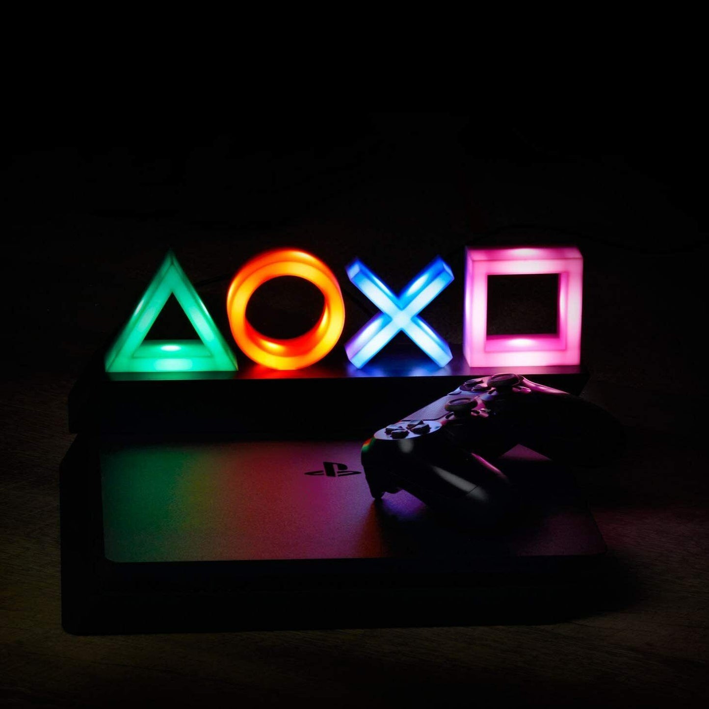 Lampada icone Simboli della Playstation Multicolore Led USB da Scrivania Game