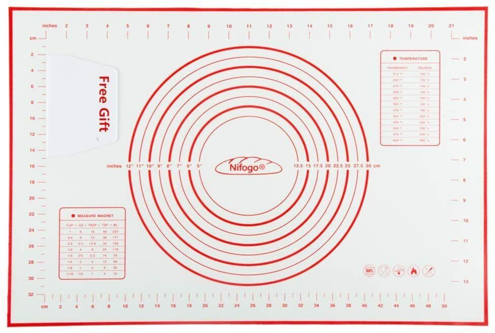 Tappetino in Silicone da forno per Pizza pasta dolci impastare la farina 40x60cm