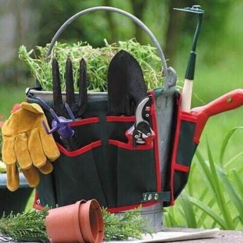 Porta attrezzi giardinaggio organizer con 14 tasche regolabile giardino