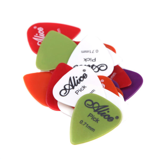 10 Plettri per Chitarra Colorati Celluloide 0,71mm Nylon Plectrums Basso Plettro