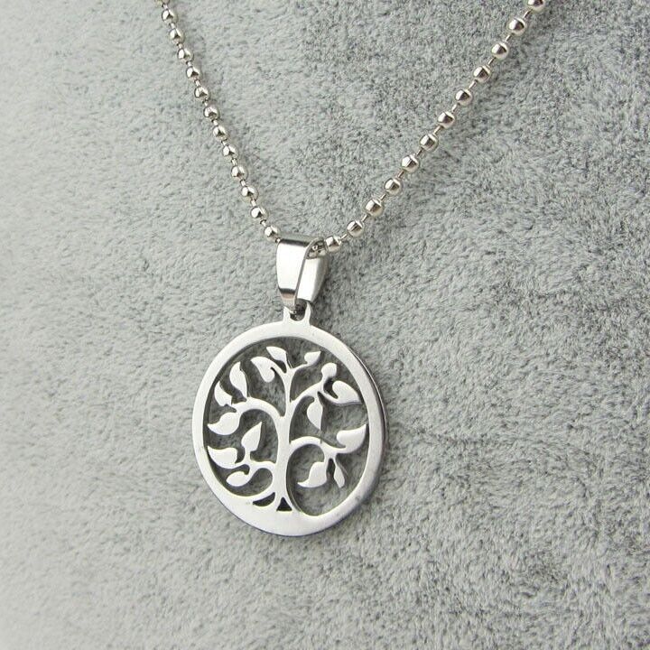 Collana Con Pendente Albero della Vita Color SILVER Charms Portafortuna KEOSS