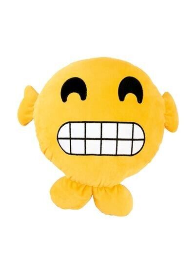 Cuscino per divano peluche sorriso emoticon regalo divertente