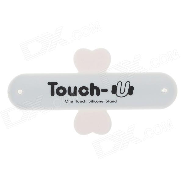 Touch-U BIANCO Supporto Universale per Smartphone Cellulare Silicone Tavolo Clic