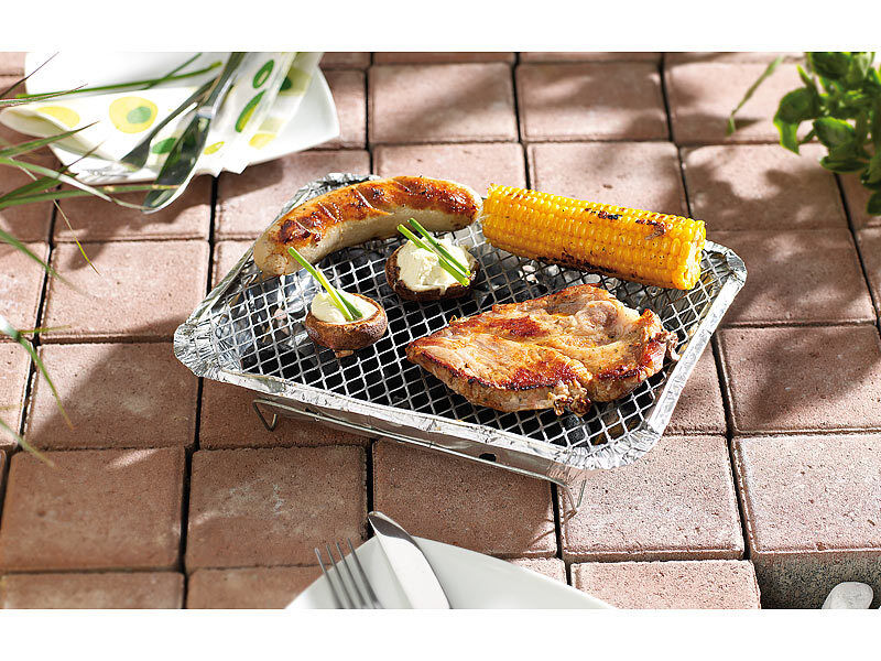 2 Set Barbecue BBQ portatile da tavolo a carbonella Barbeque Carbone griglia