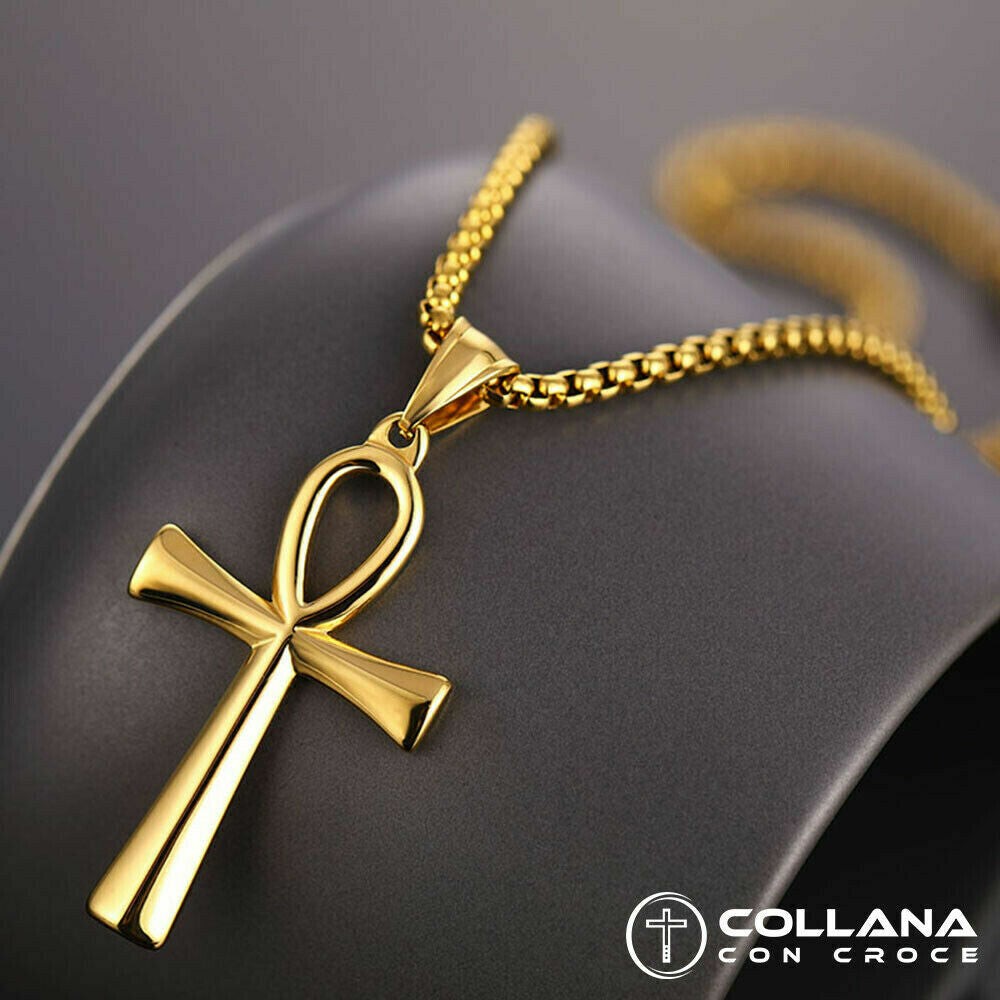 Collana con croce della vita Egiziana di ANKH Egizia Vintage 3d