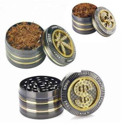 Grinder Design Tritatabacco in metallo 4 parti Trita Tabacco Bling idea regalo