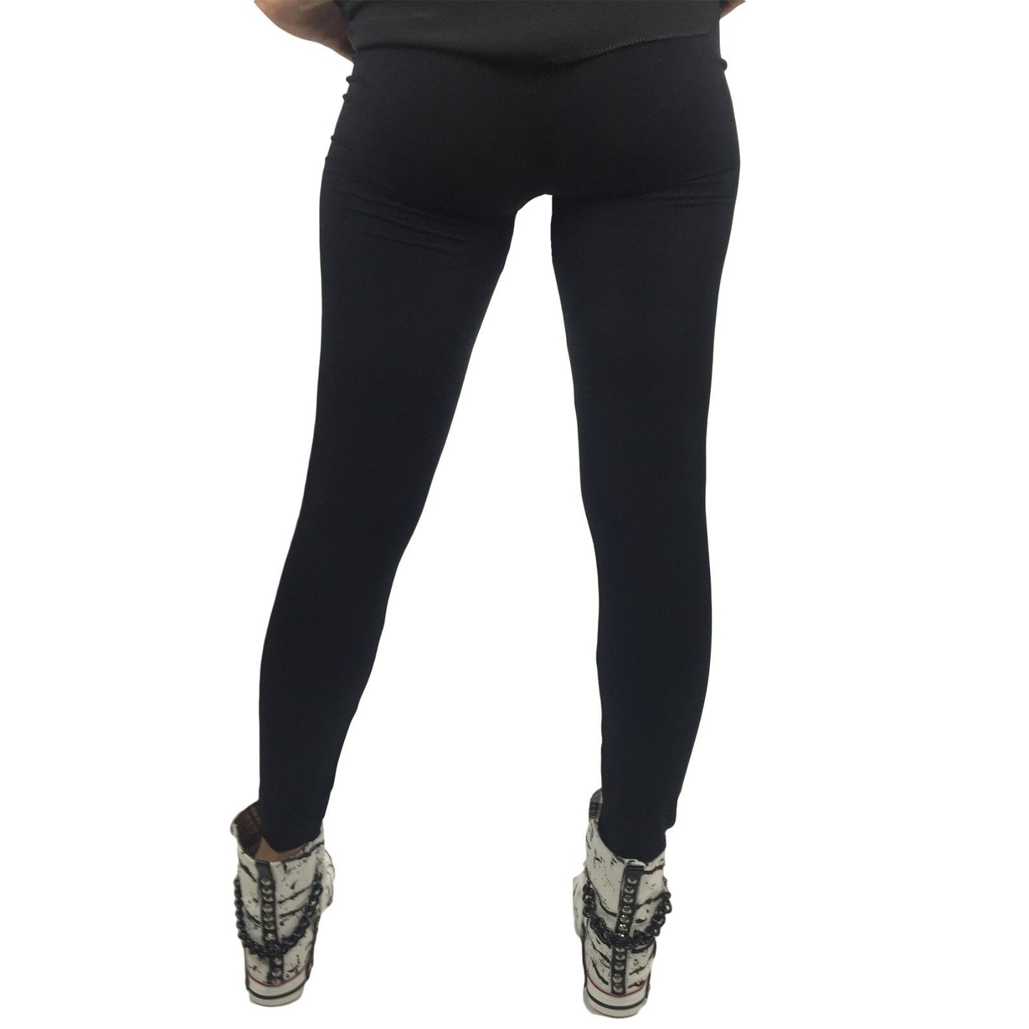 Leggings DONNA Strappato Punk pantacollant Strappi Strappati nero