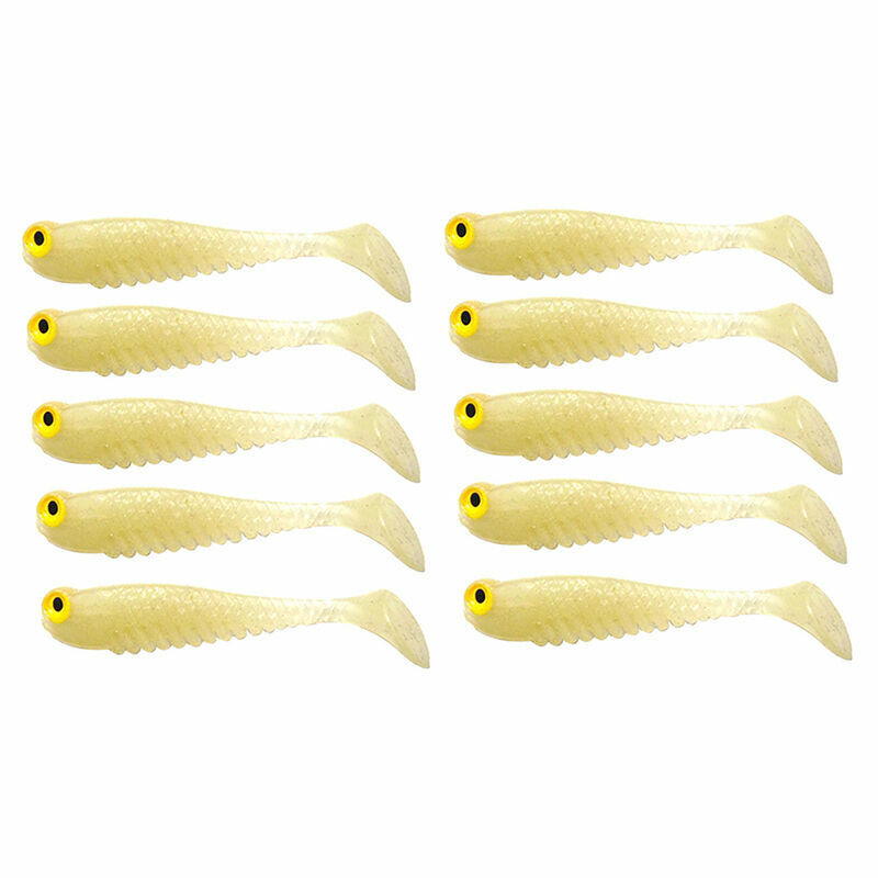 Set 10 Esca per pesca Morbido Silicone 7,5 cm Artificiale finta pesce Siliconica