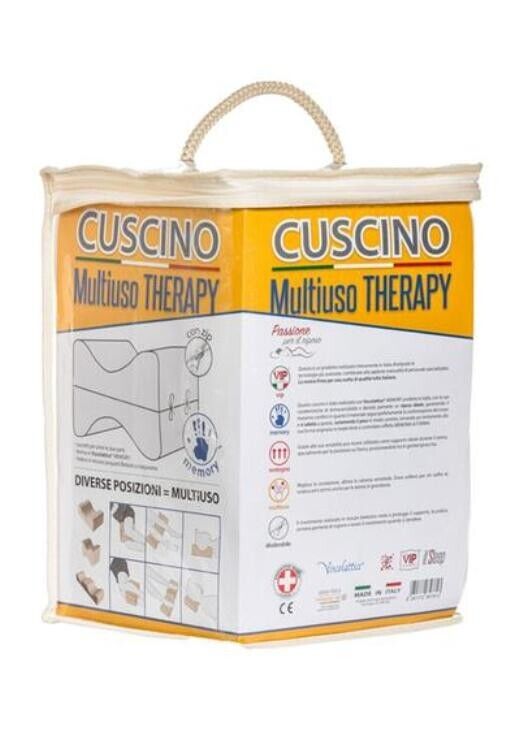 Cuscini multi uso therapy sfoderabile supporto gambe e collo made italy