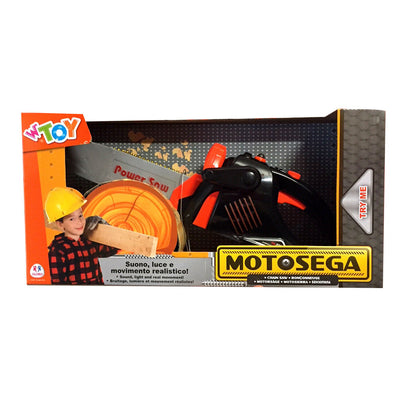 Motosega Giocattolo per bambini 34cm attrezzo da lavoro a batteria gioco