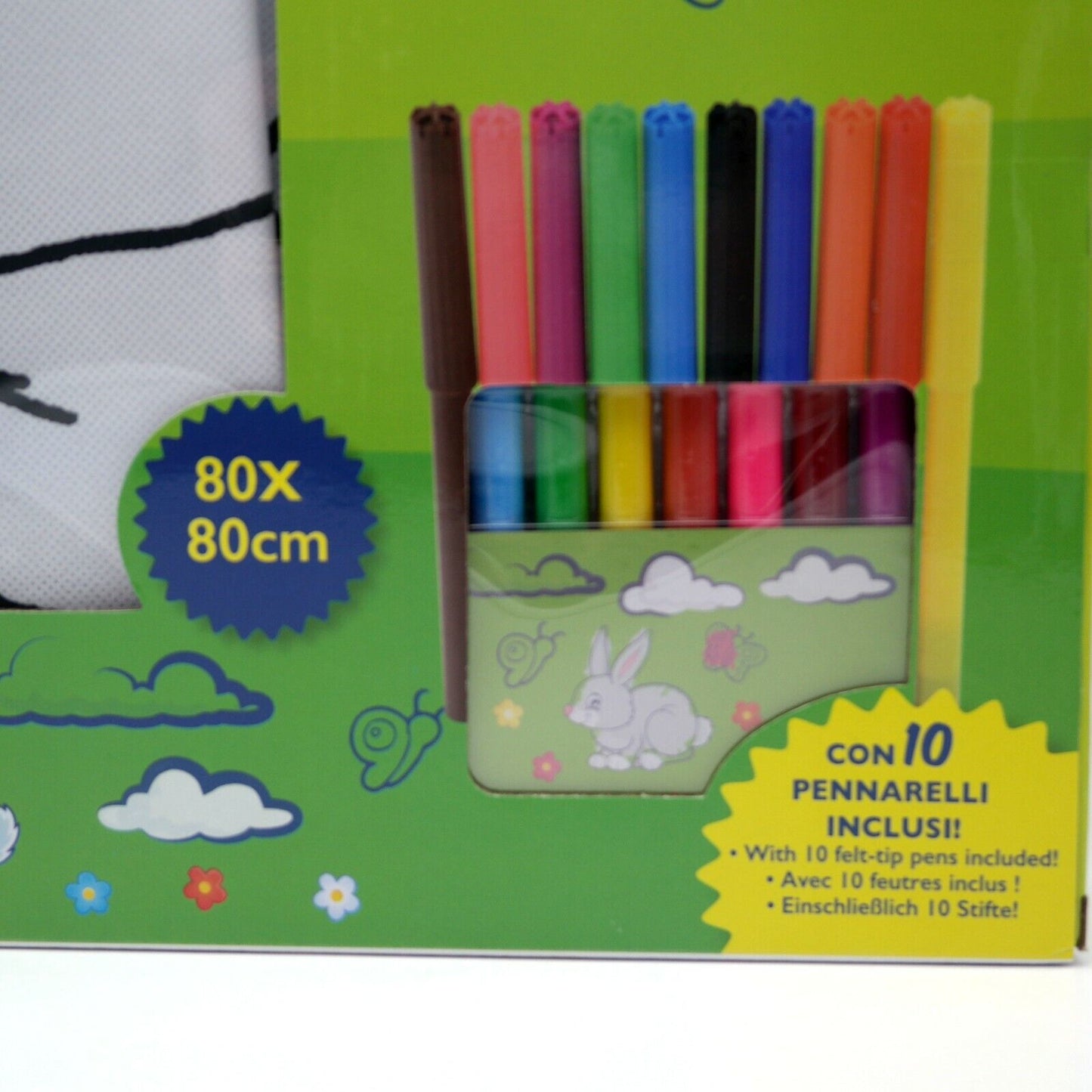 Set Tappeto Magico lavabile da colorare con 10 pennarelli per Bambini DINOSAURI