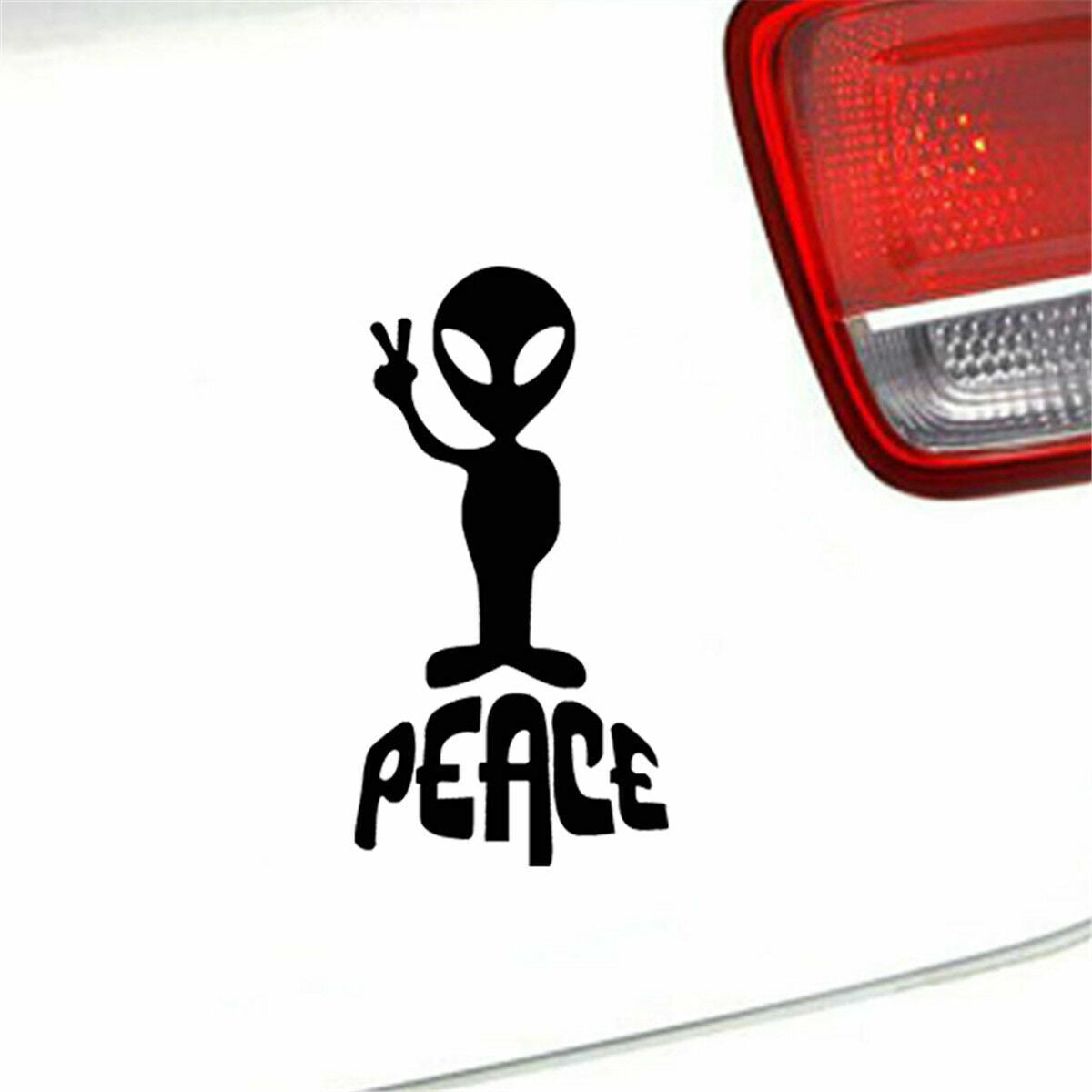 Adesivo esterno per AUTO MOTO Stickers Sticker UFO ALIENO NERO CAR WRAP TUNING