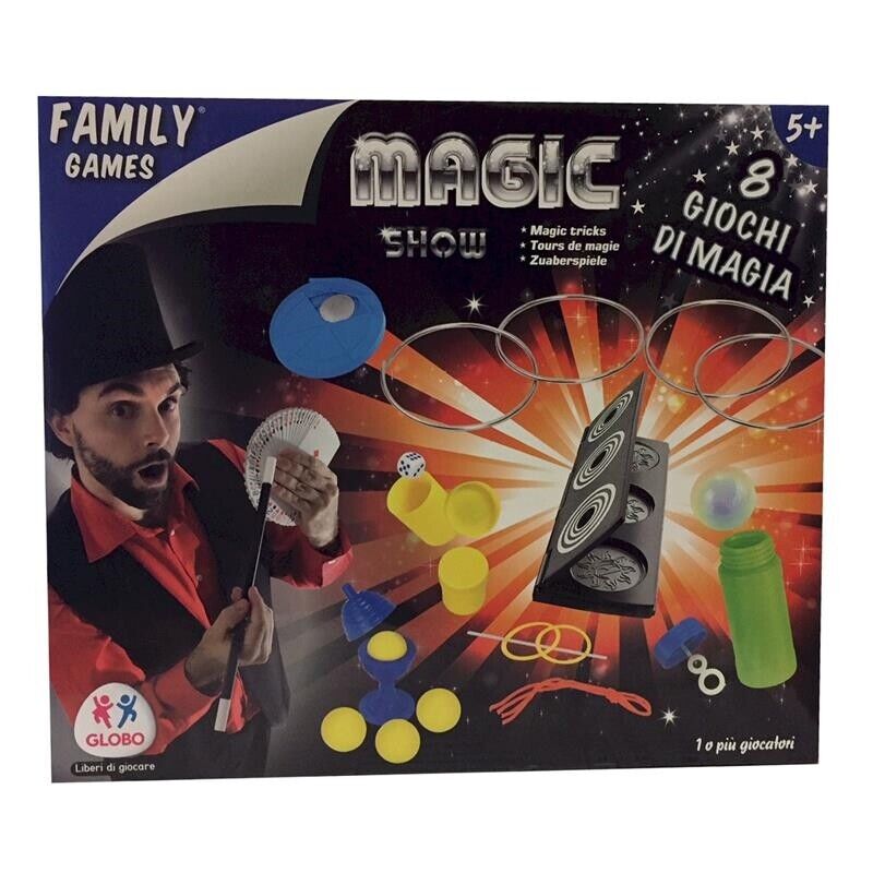 Confezione di 8 Giochi di Prestigio MAGIA in scatola aspirante mago MAGIC SHOW g