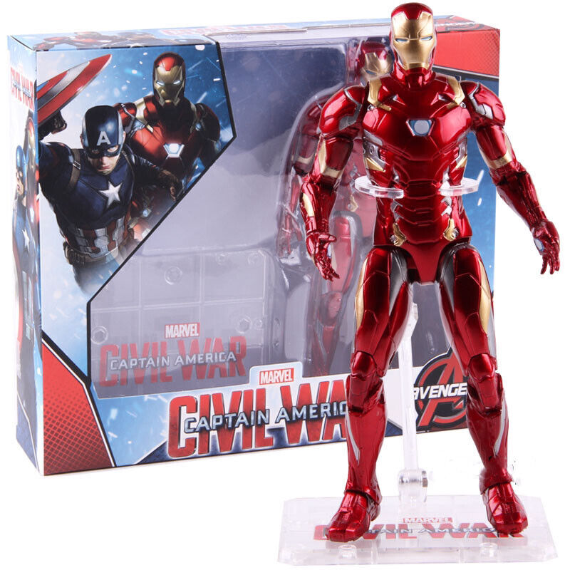 Statua Action figure Ironman con box Avengers CivilWar 18 cm Civil War Iron man