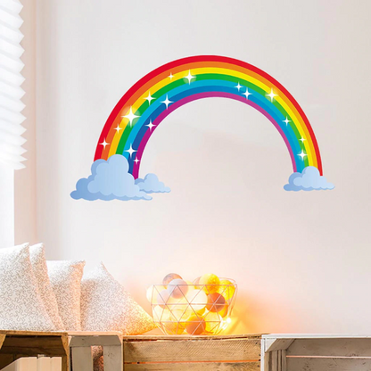 Adesivo Murales parete Cameretta bambina ARCOBALENO per Casa a Muro Wall Sticker