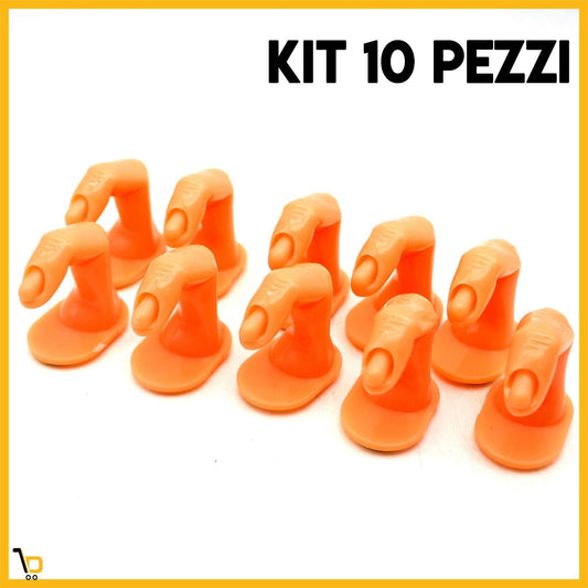 kit 10 dito finto per pratica ricostruzione unghie finte nail art con adesivo