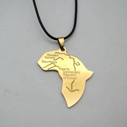 Collana Etnica con pendente Mappa Africana Bigiotteria da Uomo Africa