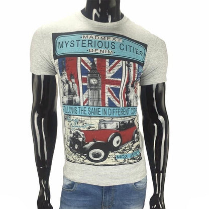 T-shirt UOMO maglietta manica Corta BANDIERA LONDRA  con Stampa Inglese