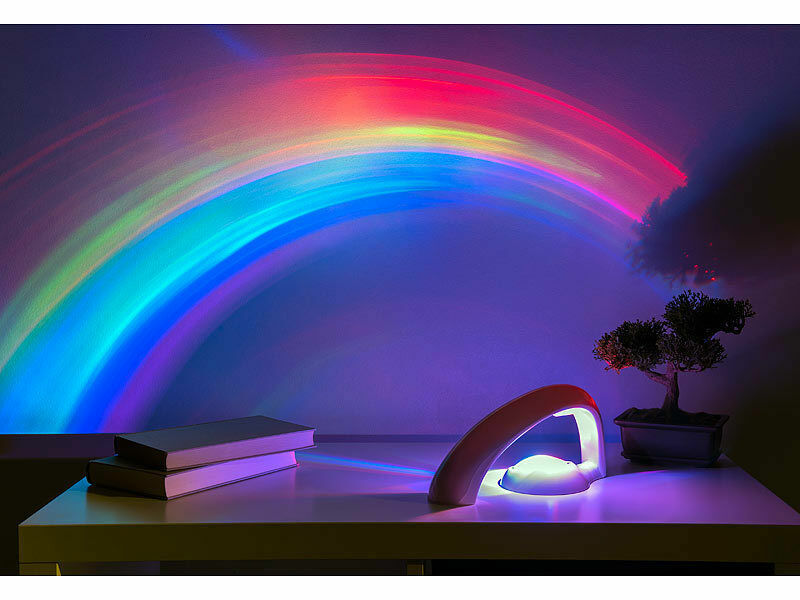 Lampada proiettore Luce Arcobaleno LED Rainbow Cristallo Design Tavolo Scrivania