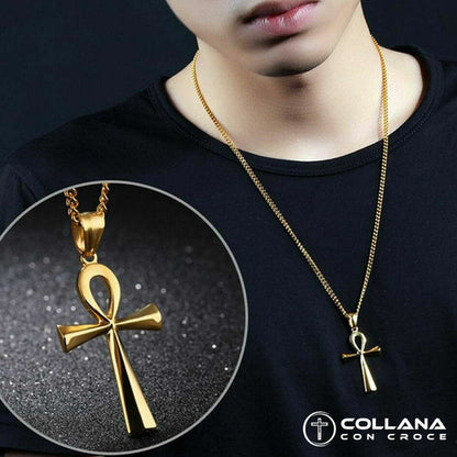 Collana con croce della vita Egiziana di ANKH Egizia Vintage 3d