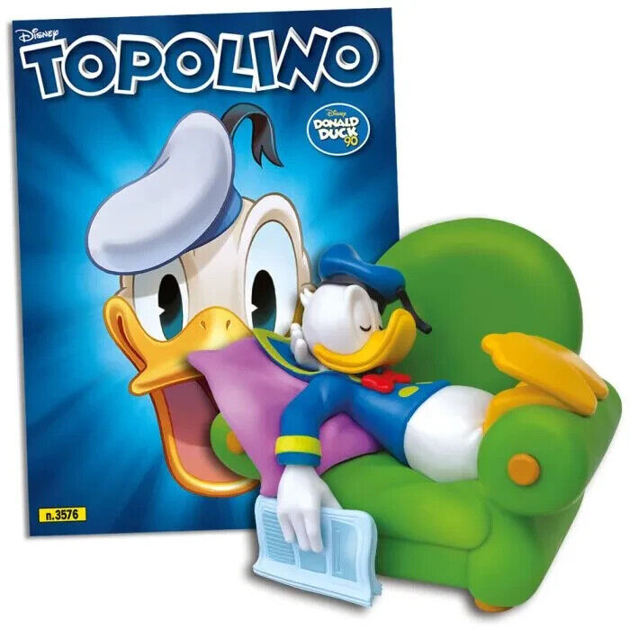 Topolino libretto n. 3576 con gadget statua Paperino Anniversario 90 blisterato