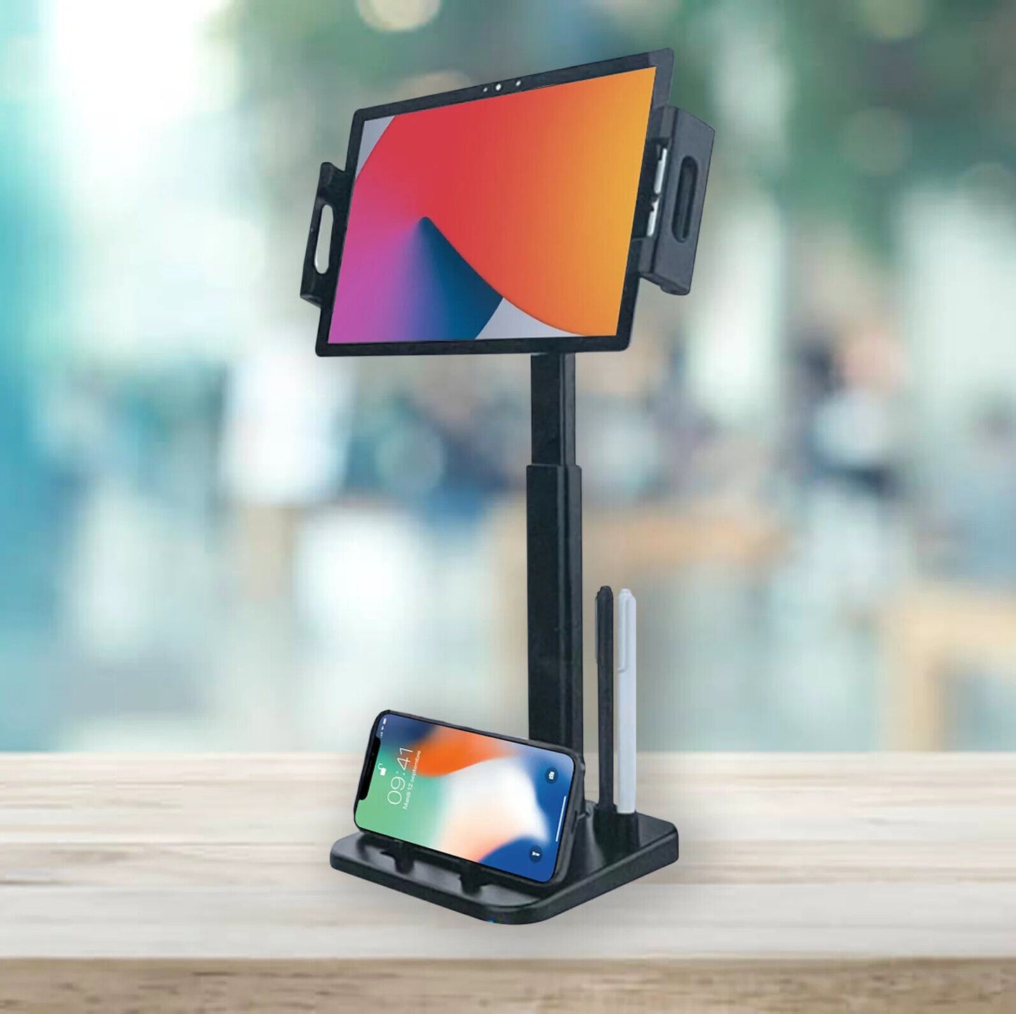 Supporto per tablet smartphone da tavolo ufficio stand casa regolabile cucina