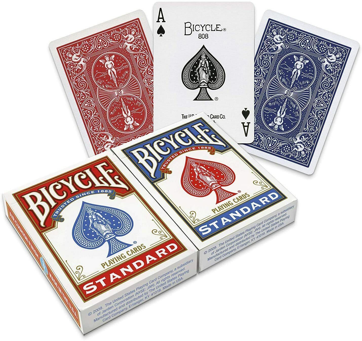 2 Mazzo di Carte BICYCLE dorso Blu Rosso da gioco Francesi POKER Professionali