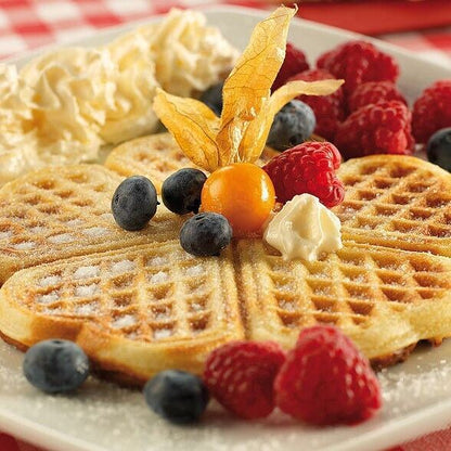 Macchina a piastra Waffle Wafer Waffel per 5 cialde belghe a scacchiera 1000w