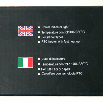 Spazzola Elettrica Termica Regolabile per capelli Display LCD 100-230 °C Snoda