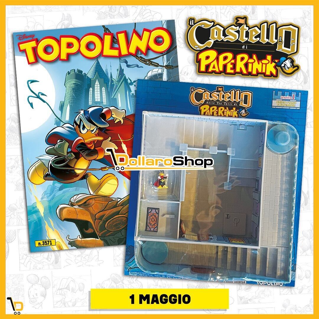 Set Completo 6/6 CASTELLO di PAPERINIK 90 con Fumetti Topolino + Paperino 528