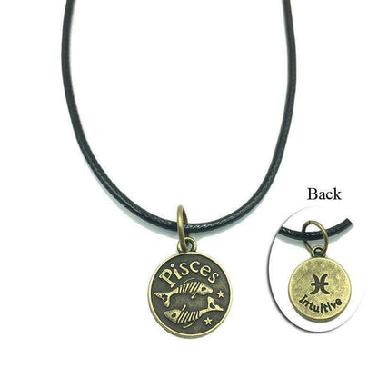 Collana con segno zodiacale catena ciondolo Bronzo Oroscopo Collanina Zodiaco