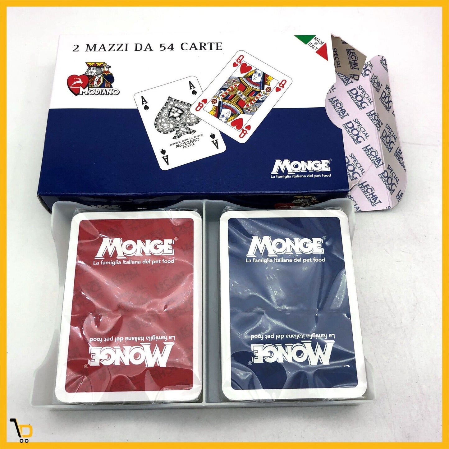 Set 2x Mazzo di carte da gioco Modiano Classiche Ramino e Poker Burraco Scala 40