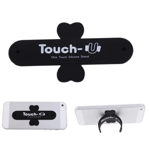 Touch-U NERO Supporto Universale per Smartphone Cellulare Silicone Tavolo Clic