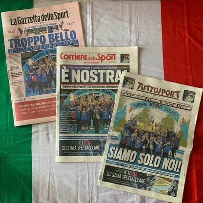 3x Giornale GAZZETTA CORRIERE dello SPORT CAMPIONI D' EUROPA EURO 2020 ITALIA