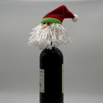 Copri tappo Bottiglie vino Babbo Natale decorazione per tavola natalizie