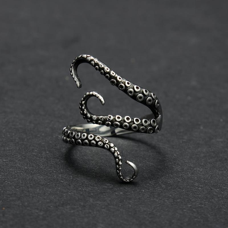 Anello UNISEX Regolabile Octopus Tentacoli Polipo estate per uomo e donna