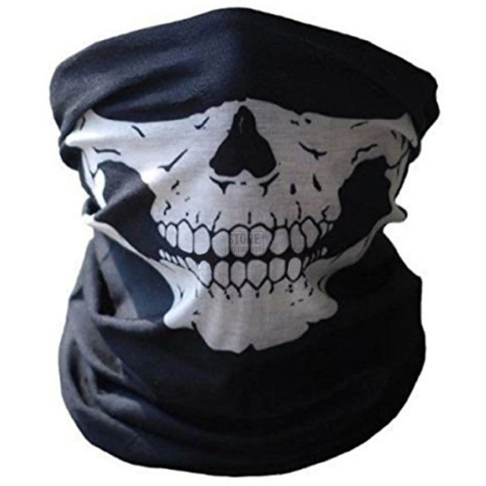 Bandana da Uomo Moto nera Tribale Skull Teschio ciclismo tubolare sciarpa