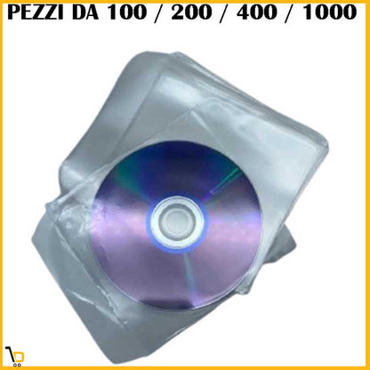 Buste alette di plastica trasparente per cd dvd ufficio bustine custodia porta