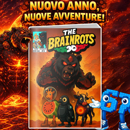 Fumetto in Italiano "The Brainrots" il Comics con i personaggi di Italian Brainrot