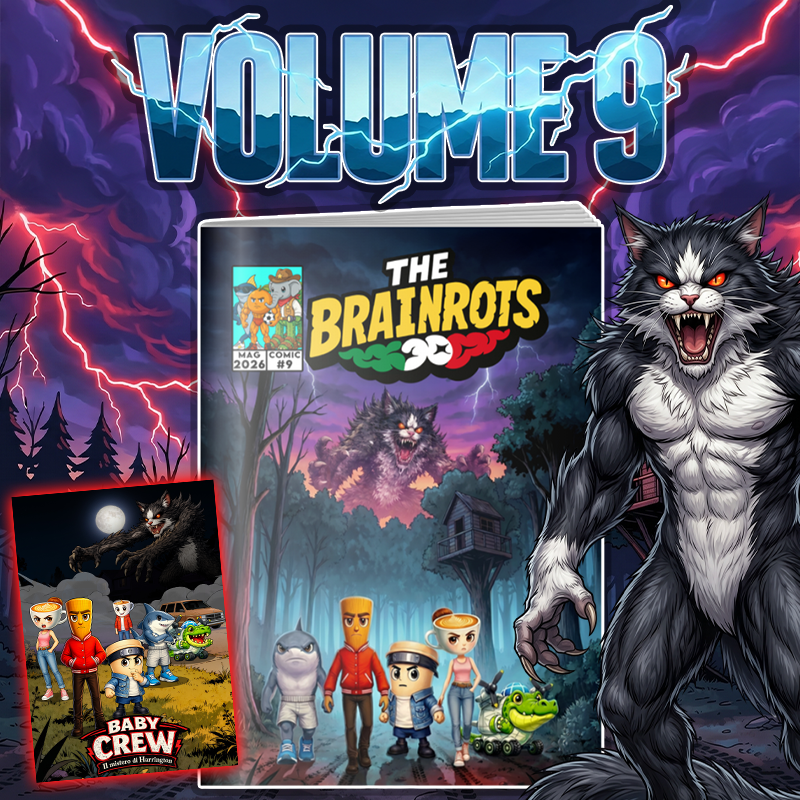 Fumetto in Italiano "The Brainrots" il Comics con i personaggi di Italian Brainrot