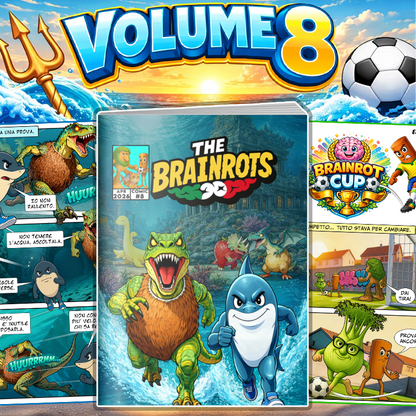 Fumetto in Italiano "The Brainrots" il Comics con i personaggi di Italian Brainrot