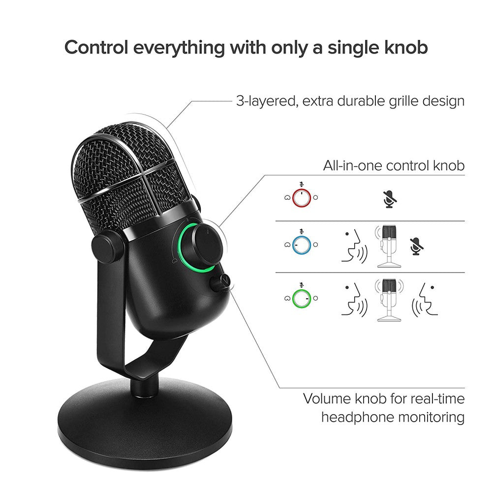 Microfono professionale condensatore alta qualità micro usb con stand