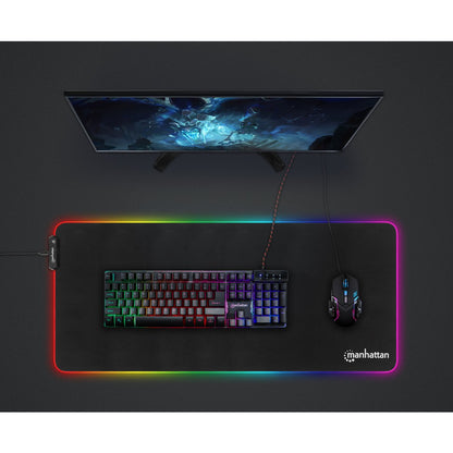 Tappetino mouse gaming XXL illuminazione led effetti luce rgb