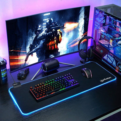 Tappetino mouse gaming XXL illuminazione led effetti luce rgb