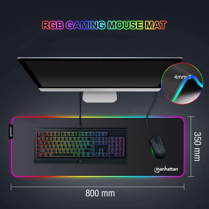 Tappetino mouse gaming XXL illuminazione led effetti luce rgb