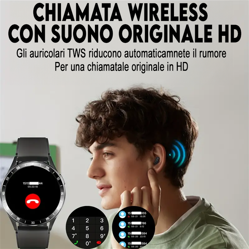 Smartwatch con auricolari integrati 10 in 1 (NEW 2024)