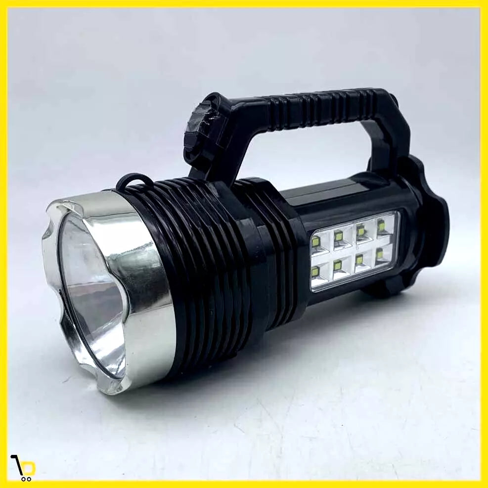 Torcia 8 LED + 1W SMD ricaricabile da rete o ad ENERGIA SOLARE super BRIGHT 11cm